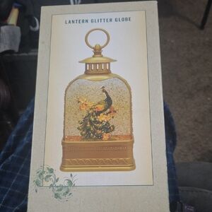 Gold Lantern Glitter Globe